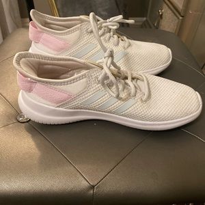 White and pink adidas